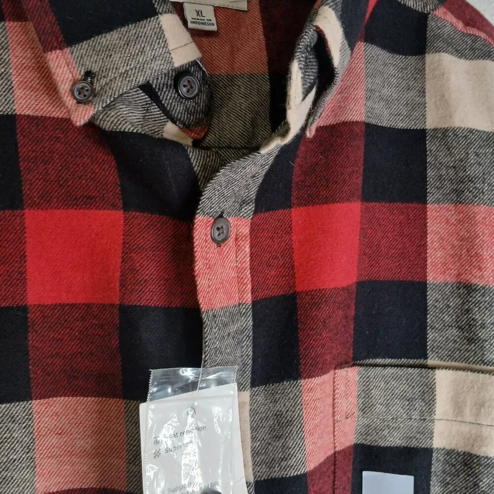Croft & Barrow black red white Flannel Size XL - Picture 6 of 6